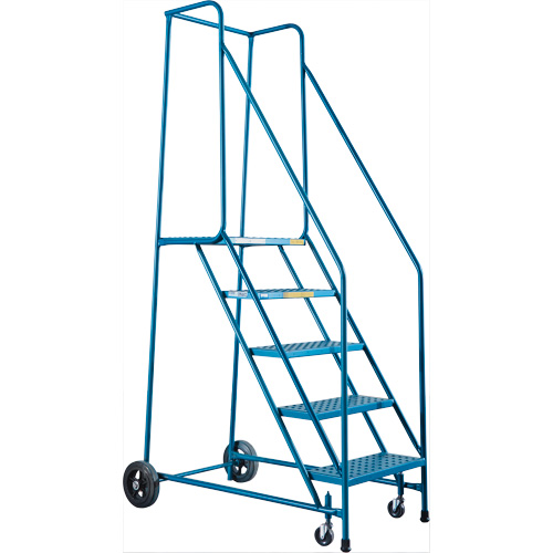 Escabeau roulant certifi&eacute; par la CSA, 5 marches, Largeur de la marche 22", Hauteur de la plateforme 46", Acier St. Lawrence Industrial & Safety Supply