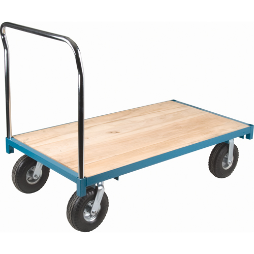 Heavy-Duty Platform Truck, 60" L x 30" W, 1200 lbs. Capacity, Pneumatic Casters St. Lawrence Industrial & Safety Supply