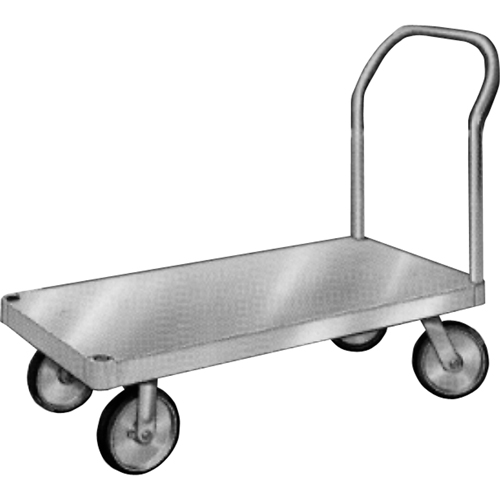Aluminum Platform Truck, 24" W x 36" L, 2000 lbs. Cap., Rubber Wheels St. Lawrence Industrial & Safety Supply