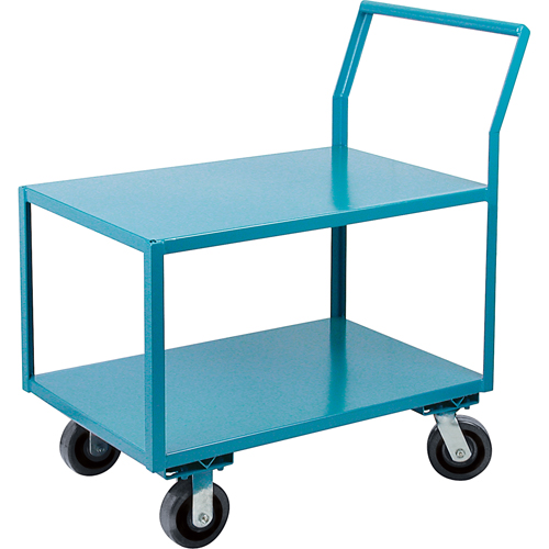 Heavy-Duty Low Profile Shop Carts, 2 Tiers, 24" W x 60" D x 41" H, 2400 lbs. Cap. St. Lawrence Industrial & Safety Supply