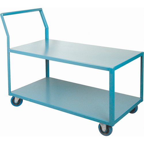 Heavy-Duty Low Profile Shop Carts, 2 Tiers, 24" W x 48" D x 40" H, 1200 lbs. Cap. St. Lawrence Industrial & Safety Supply