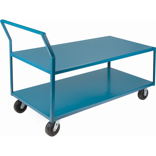 Heavy-Duty Low Profile Shop Carts, 2 Tiers, 30" W x 48" D x 41" H, 2400 lbs. Cap. St. Lawrence Industrial & Safety Supply