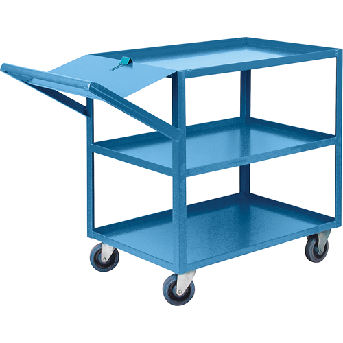 Order Picking Carts, 36" H x 24" W x 64" D, 3 Shelves, 1200 lbs. Capacity St. Lawrence Industrial & Safety Supply