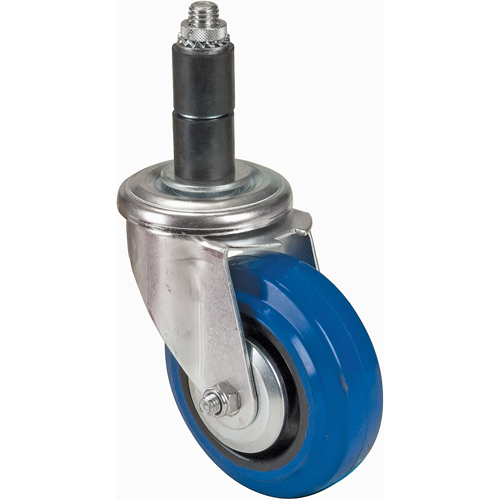 Roulette en caoutchouc &agrave; tige, Pivotant, Diam&egrave;tre 4" (101,6 mm) St. Lawrence Industrial & Safety Supply