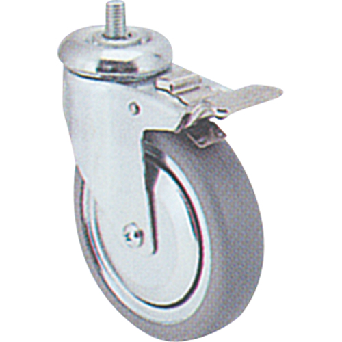 Roulette zingu&eacute;e, Pivotant avec frein, Diam&egrave;tre 3" (76 mm), Capacit&eacute; 150 lb (68 kg) St. Lawrence Industrial & Safety Supply