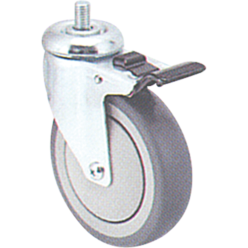 Roulette zingu&eacute;e, Pivotant avec frein, Diam&egrave;tre 4" (102 mm), Capacit&eacute; 200 lb (91 kg) St. Lawrence Industrial & Safety Supply
