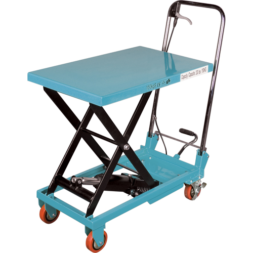 Table &eacute;l&eacute;vatrice robuste &agrave; ciseaux hydraulique, 27-1/2" lo x 17-3/4" la, Acier, Capacit&eacute; 330 lb St. Lawrence Industrial & Safety Supply