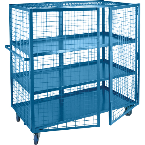 Wire Mesh Truck, 3 Tiers, 39" L x 26" W x 62.5" H, 1200 lbs. Cap. St. Lawrence Industrial & Safety Supply