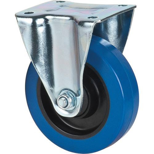 Roulette bleue, Fixe, 5" (127 mm), Caoutchouc, 400 lb (181 kg) St. Lawrence Industrial & Safety Supply