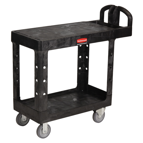 Chariot utilitaire robuste a/tablette plate - 4505-00, 2 tiers, 17-1/4" x 38-1/10" x 38-1/2", Capacit&eacute; 500 lb St. Lawrence Industrial & Safety Supply
