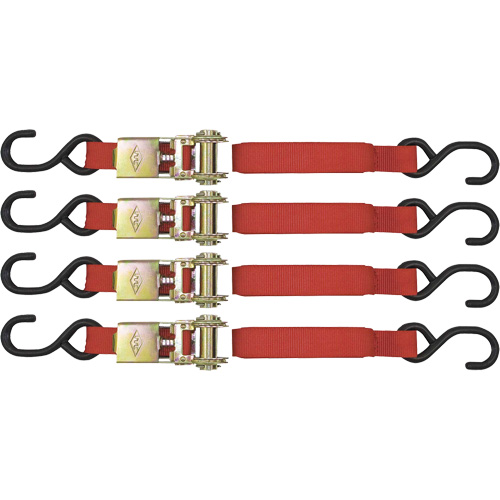 ITD-1154R Ratchet Tie Down Set, S-Hook, 1" W x 15' L, 1500 lbs. (680 kg) Working Load Limit St. Lawrence Industrial & Safety Supply
