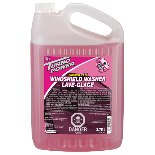 Liquide lave-glace d'&eacute;t&eacute; Turbo Power avec nettoyant pour taches d'insectes, Cruche, 3,78 L St. Lawrence Industrial & Safety Supply