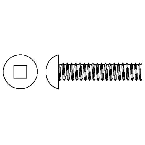 Round Head Machine Screws, #6-32 x 3" L, Zinc Plated St. Lawrence Industrial & Safety Supply