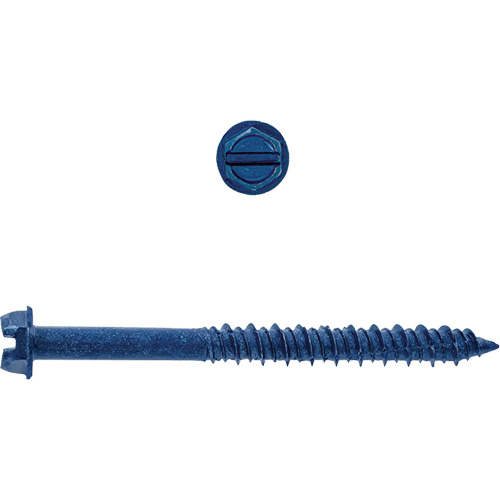 Vis &agrave; b&eacute;ton SD avec fente pour rondelle hex, 3/16" x 1-1/4" lo, Zingu&eacute; St. Lawrence Industrial & Safety Supply