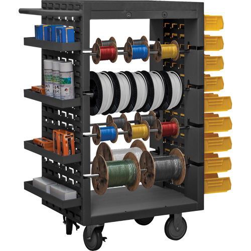 &eacute;tag&egrave;res mobiles &agrave; huit montants pour mat&eacute;riaux bobin&eacute;s, Acier, 8 Montants, 18-1/8" la x 46-1/16" h x 32-1/4" p, Capacit&eacute; de 1200 lb St. Lawrence Industrial & Safety Supply