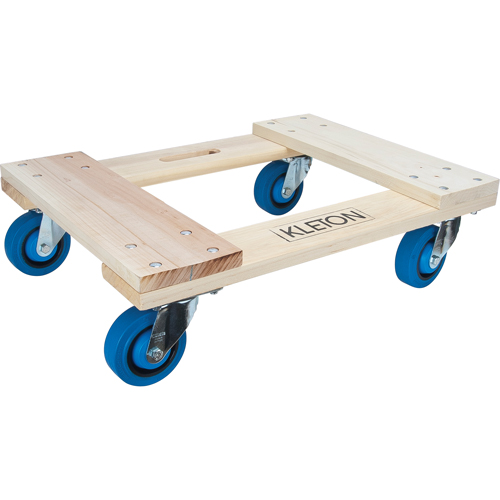 Hardwood Dolly, Rubber Wheels, 1400 lbs. Capacity, 18" W x 30" D x 7" H St. Lawrence Industrial & Safety Supply