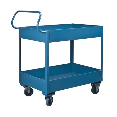 Deep Lipped Service Cart, 2 Tiers, 24" W x 47" H x 36" D, 1200 lbs. Capacity St. Lawrence Industrial & Safety Supply