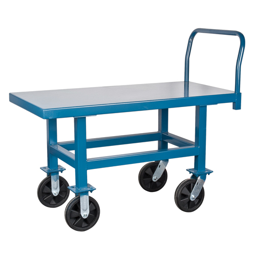 Chariots &agrave; plateforme sur&eacute;lev&eacute;e, 60" lo x 30" la x Capacit&eacute; 2000 lb, Roues en Nylon St. Lawrence Industrial & Safety Supply