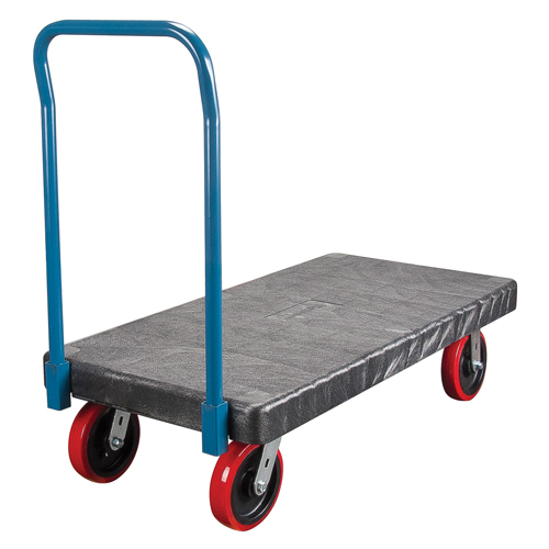Chariots &agrave; plateforme en plastique, 48" lo x 24" la, 2500 lb cap, Roues Polyur&eacute;thane St. Lawrence Industrial & Safety Supply