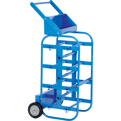 Chariot portatif pour mat&eacute;riaux bobin&eacute;s, Acier, 11 Montants, 19-1/2" la x 43-1/4" h x 17-1/2" p, Capacit&eacute; de 150 lb St. Lawrence Industrial & Safety Supply