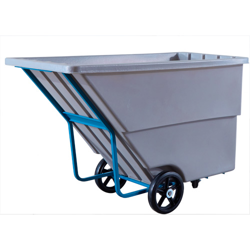 Tilt Truck, Polyethylene, 1.1 cu. yd., 1250 lbs. Load Capacity St. Lawrence Industrial & Safety Supply