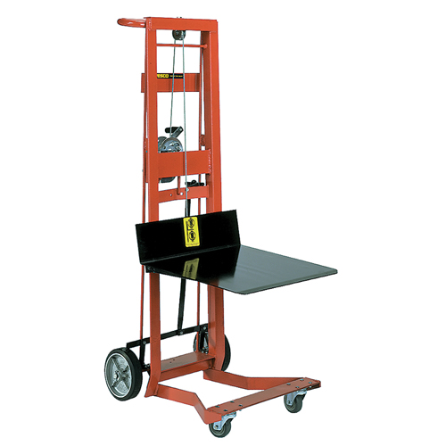 Platform Lift Stacker, Hand Winch Operated, 750 lbs. Capacity, 40" Max Lift St. Lawrence Industrial & Safety Supply