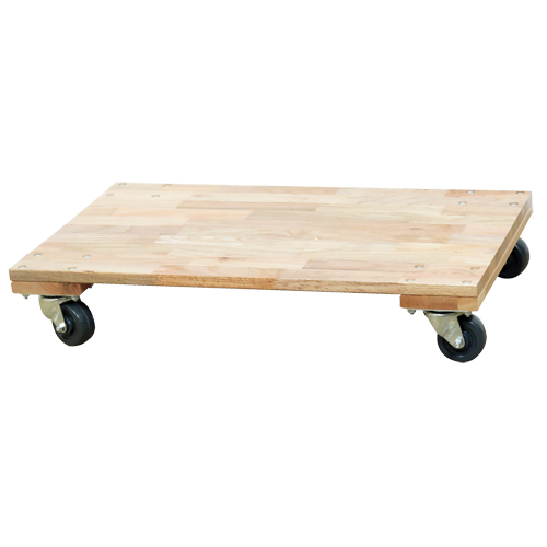 Solid Platform Wood Dolly, Rubber Wheels, 900 lbs. Capacity, 18" W x 30" D x 6" H St. Lawrence Industrial & Safety Supply