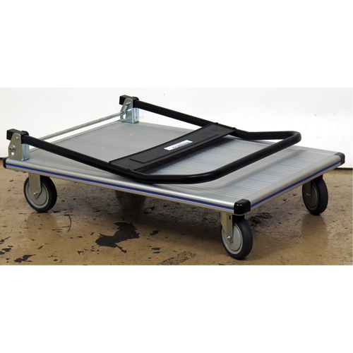 Chariot &agrave; plateforme avec poign&eacute;e pliante, Aluminium, 350 lb, 29" lo x 18-1/2" la, Hauteur 34-1/2" St. Lawrence Industrial & Safety Supply