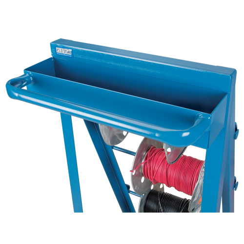 Chariot portatif pour mat&eacute;riaux bobin&eacute;s, Acier, 4 Montants, 24-1/2" la x 49" h x 23" p, Capacit&eacute; de 400 lb St. Lawrence Industrial & Safety Supply