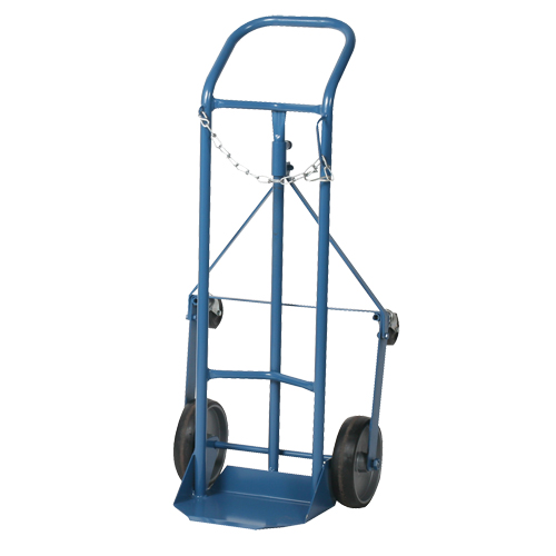 Professional Gas Cylinder Truck CC-1, Mold-on Rubber Wheels, 9" W x 7-1/4" L Base, 250 lbs. St. Lawrence Industrial & Safety Supply