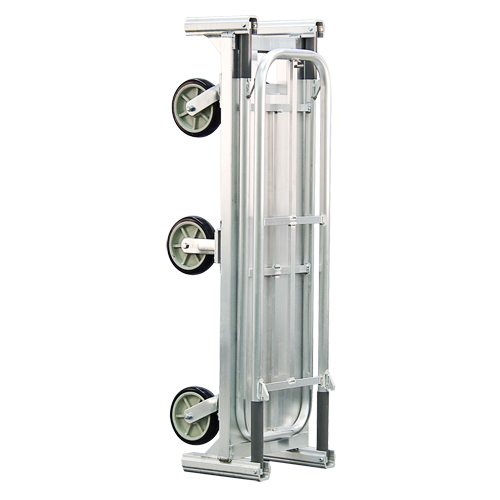 Aluminum U-Boat Folding Bulk Delivery Cart, 18" W x 61" L, 1200 lbs. Cap., Polyurethane Wheels St. Lawrence Industrial & Safety Supply