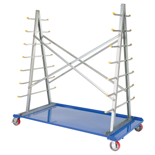 Chariot &agrave; cadre en A pour barres et tuyaux, Acier, 36-3/4" la x 73-3/4" p x 72-1/2" h, Capacit&eacute; de 2000 lb St. Lawrence Industrial & Safety Supply