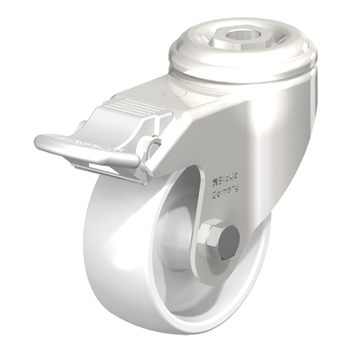 Roulette en nylon r&eacute;sistant aux chocs, Pivotant avec frein, Diam&egrave;tre 3-1/8" (79,5 mm), Capacit&eacute; 265 lb (120 kg) St. Lawrence Industrial & Safety Supply