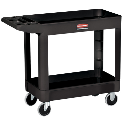 Heavy-Duty Utility Cart - 4520-89, 2 Tiers, 25-7/8" x 33-1/4" x 45-1/4", 500 lbs. Capacity St. Lawrence Industrial & Safety Supply