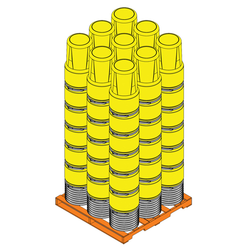 Nestable Polyethylene Drum, 14 US gal (11.7 imp. gal.), Open Top, Blue St. Lawrence Industrial & Safety Supply