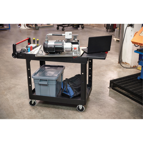 Chariot utilitaire robuste et polyvalent, 2 tiers, 17-3/4" x 36" x 46-1/5", Capacit&eacute; 500 lb St. Lawrence Industrial & Safety Supply