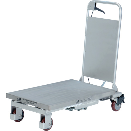 Table &eacute;l&eacute;vatrice hydraulique manuelle &agrave; ciseaux, 27-1/2" lo x 17-5/8" la, Partiellement en acier inoxydable, Capacit&eacute; 400 lb St. Lawrence Industrial & Safety Supply
