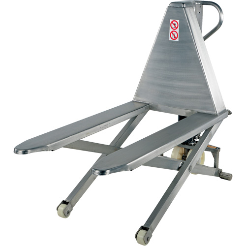 Table &eacute;l&eacute;vatrice de palettes, 45" lo x 26-3/4" la, Acier inoxydable, Capacit&eacute; de 2000 lb St. Lawrence Industrial & Safety Supply