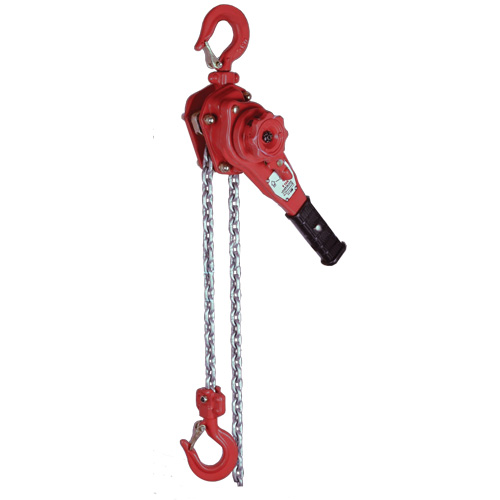 Palan &agrave; levier extr&ecirc;mement l&eacute;ger de la s&eacute;rie VQ, Lev&eacute;e 10', Cabacit&eacute; 2300 lb (1,6 tonne), Chaîne en Zinc St. Lawrence Industrial & Safety Supply