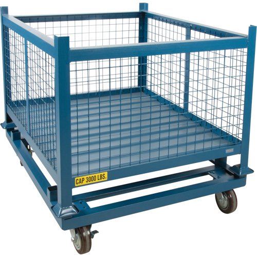 Socle roulant pour contenant empilables, 48,5" la x 40-1/2" p x 10" h, Capacit&eacute; de 3000 lb St. Lawrence Industrial & Safety Supply