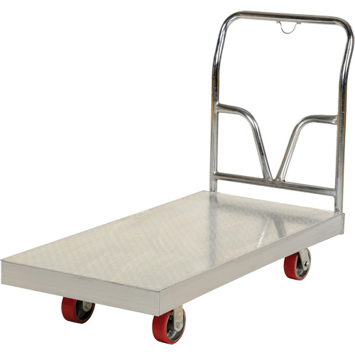 Aluminum Sheet Deck Platform Truck, 24" W x 48" L, 3600 lbs. Cap., Polyurethane Wheels St. Lawrence Industrial & Safety Supply