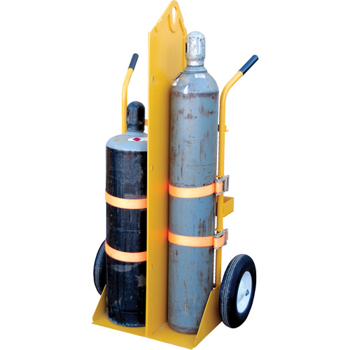 Chariot pour chalumeau et bouteille &agrave; gaz, Roues Rempli de mousse, Base de 23-1/8" la x 22-13/16" lo, 500 lb St. Lawrence Industrial & Safety Supply