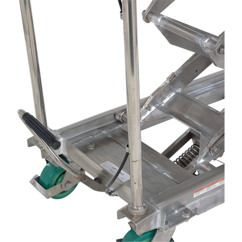 Table &eacute;l&eacute;vatrice hydraulique manuelle &agrave; ciseaux, 36-1/4" lo x 19-3/8" la, Acier inoxydable, Capacit&eacute; 600 lb St. Lawrence Industrial & Safety Supply
