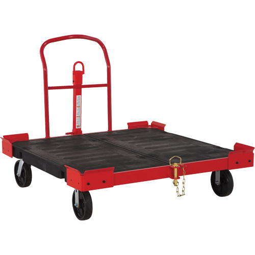 Chariot remorquable pour palettes, 54-1/2" lo x 51" la, 2500 lb cap, Roues Polyol&eacute;fine St. Lawrence Industrial & Safety Supply
