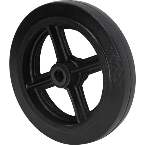 Mold-On Rubber Wheel, 10" (254 mm) Dia. x 2" (50.8 mm) W, 948 lbs. (430 kg) Capacity St. Lawrence Industrial & Safety Supply