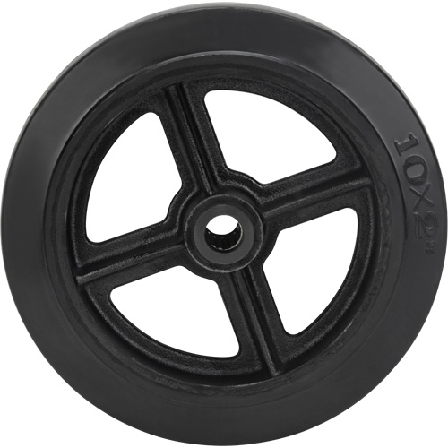Mold-On Rubber Wheel, 10" (254 mm) Dia. x 2" (50.8 mm) W, 948 lbs. (430 kg) Capacity St. Lawrence Industrial & Safety Supply