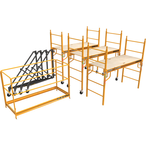 Complete 18' Drywall  Baker Scaffold Tower Set, 122" D x 236" H St. Lawrence Industrial & Safety Supply