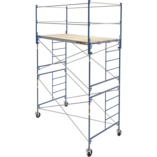 Tour d'&eacute;chafaudage compl&egrave;te avec roulettes, 66-2/10" p x 177-1/2" h St. Lawrence Industrial & Safety Supply