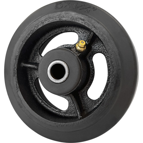 Roue en caoutchouc moul&eacute;, 5'' (127 mm) dia. x 1-1/2" (38 mm) la, Capacit&eacute; de 400 lb (181 kg) St. Lawrence Industrial & Safety Supply