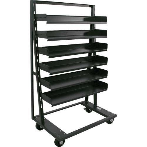 Chariot &agrave; cadre en A robuste &agrave; un c&ocirc;t&eacute; avec 6 plateaux, 38" x 25" x 63", Capacit&eacute; 2500 lb St. Lawrence Industrial & Safety Supply